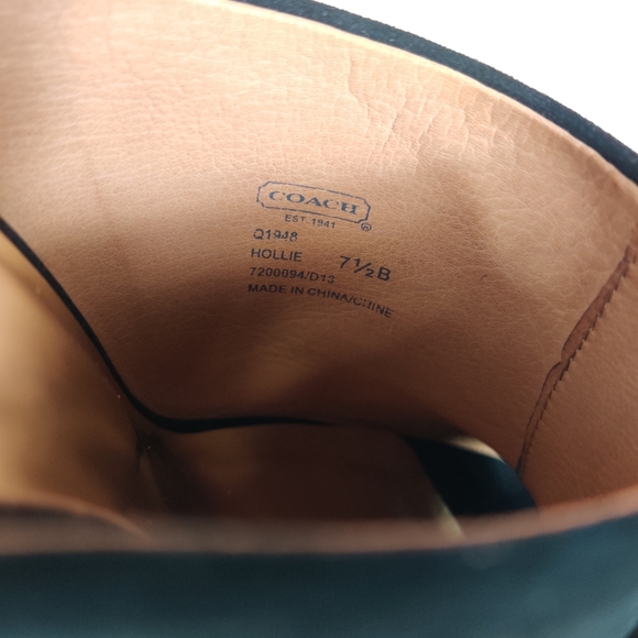 Coach Hollie Suede Slip On Open Toe Wedge Mule - Picture 8 of 12